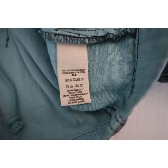 Free People OB610284 Women Sz M Charcoal Blue Double Cloth Military Jacket - Picture 6 of 13